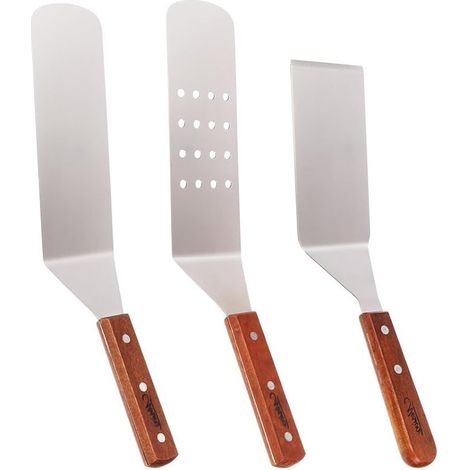 Set de spatules de cuisine en acier inoxydable pour cuisson et barbecue (1/5)