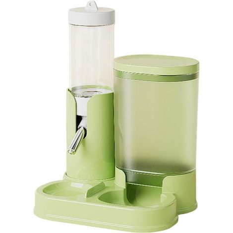 Bouteille d'eau automatique 2 en 1 pour hamster, distributeur d'eau pour petits animaux, bol anti-goutte pour hamsters nains syriens, cochons d'Inde (vert) (1/5)