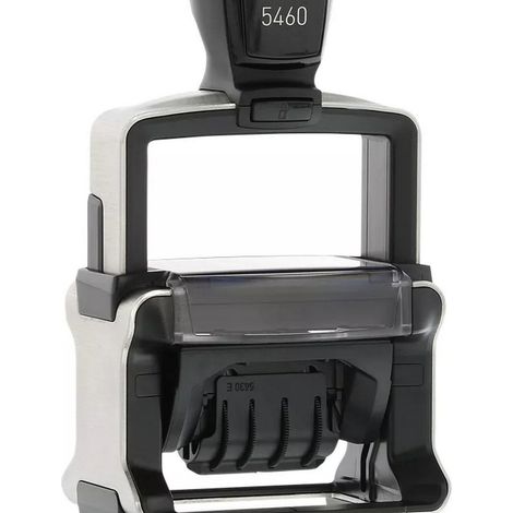Trodat Fechador Autoentintable Professional 5460/Farm Para Farmacias En Acero Inoxidable 56x33 Mm Negro
