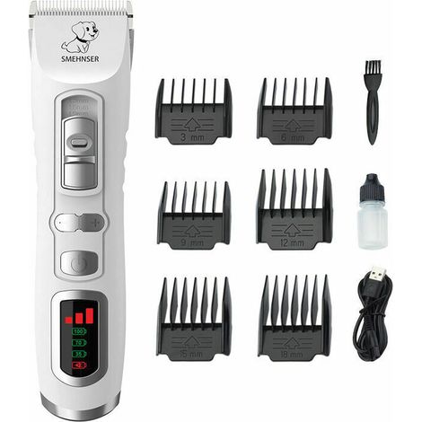 royaluxe - Tondeuse Chien Professionnelle avec Écran LCD, Tondeuse Chien Poil Long Épais, Tondeuse pour Chien Chat sans Fil, Kit Toilettage Chien, Lame Détachable Céramique 4h d’Utilisation (1/4)