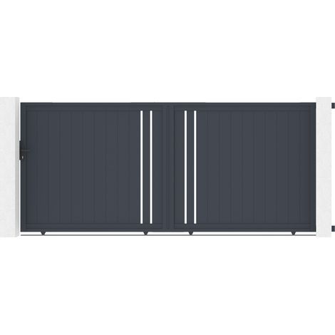 Puerta corredera 4m GIONA H.180 aluminio gris (1/5)