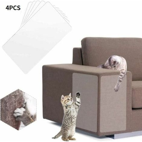 4 Pcs Protecteur de Rayure de Chat Protecteur de Meuble Chat housse de Protection Anti Griffe Canapé 3045cm Transparent