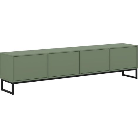 Meuble TV 4 portes 209 cm Loa Vert (1/5)