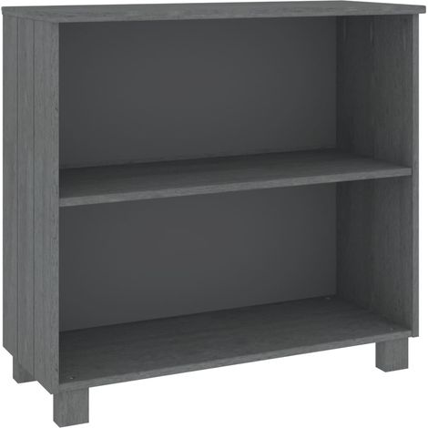 Credenza buffet cassettiera mobile contenitore organizer cucina soggiorno scuro 85 x 35 x 80 cm legno massello di pino grigio 020032168