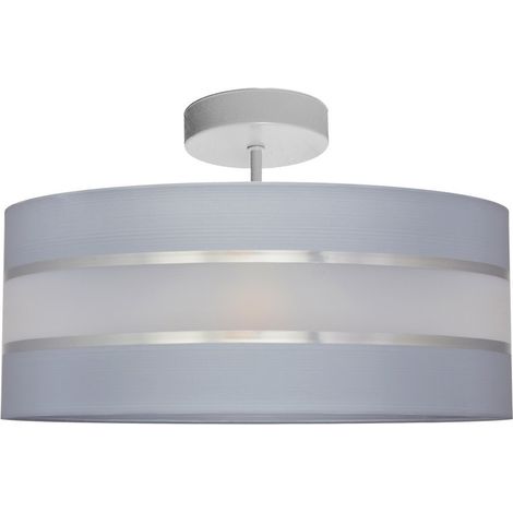 Helam HELEN Plafonnier Cylindrique Gris, Argent 40cm