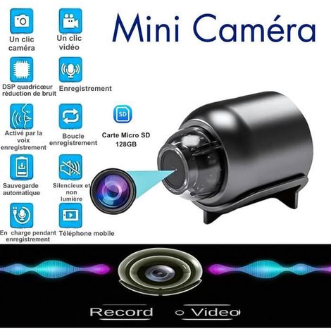 Caméra de surveillance - X5 - HD 1080p - Vision nocturne infrarouge - Sans fil - Détection de mouvement