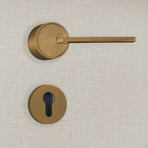Poignée de porte design à cylindre finition aspect bronze Gulia - KATCHMEE