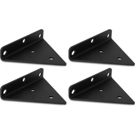 Set of 4 Triangle Shelf Brackets, 8CM Floating Iron Shelf Supports, Metal Wall-Mounted Shelf Brackets for DIY Open Shelves (1/5)