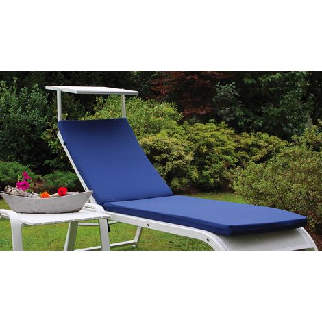 Cuscino per Lettino Prendisole da Giardino 190x57x5 cm in Dralon Allegro Blu