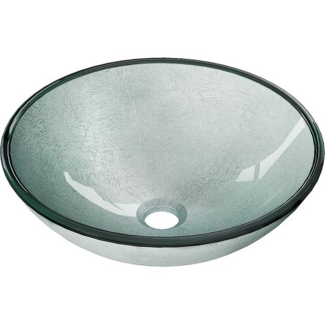 Mexen Mira Glas-Aufsatzwaschbecken 42 x 42 cm, silber - 24124211 (1/5)