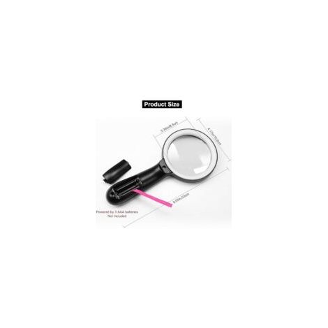 Lente d'ingrandimento illuminata, grande lente d'ingrandimento portatile 10X, lente d'ingrandimento illuminata a 12 LED per degenerazione maculare, lettura per anziani, saldatura, ispezione, monete, g