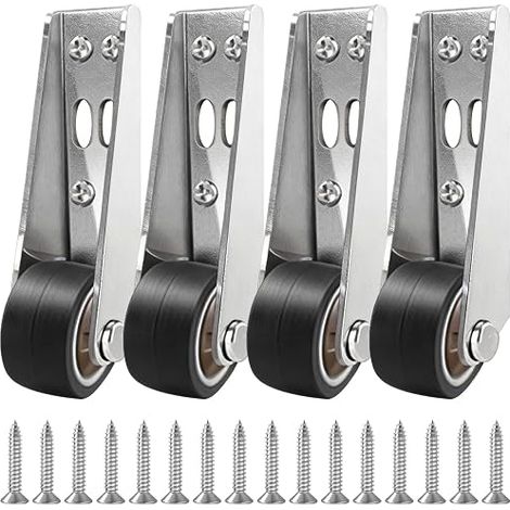 4 Wheels for Furniture Sliding Gate Heavy Load 25 mm 16 Screws (1/5)