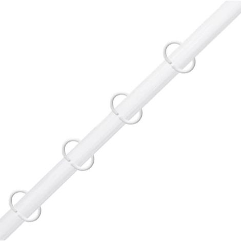 12 Pcs Anneaux de Douche en Plastique,Anneaux pour Rideaux de Douche, C Crochets de Rideaux, pour Rideau de Fenêtre (1/5)