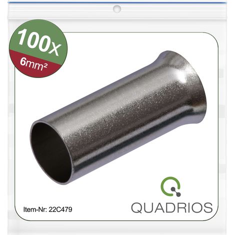 Quadrios 22C479 Aderendhülse 6 mm² Unisoliert 100 St.
