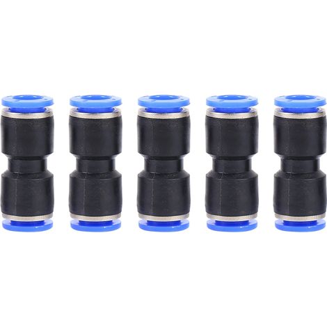Lot de 5 raccords pneumatiques à insertion rapide pour tuyau d'eau et vanne d'air (1/5)