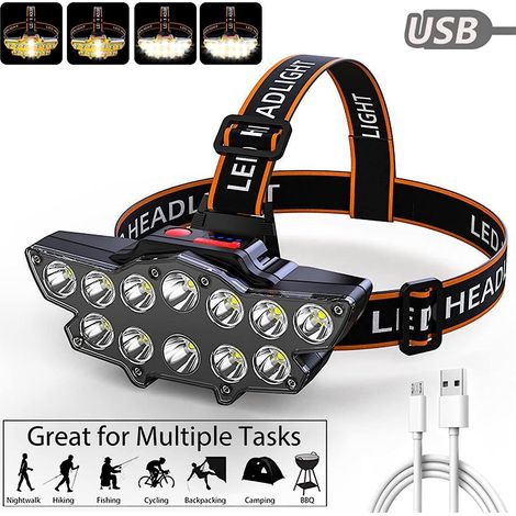Lampe de poche étanche puissante et rechargeable par USB (1/2)