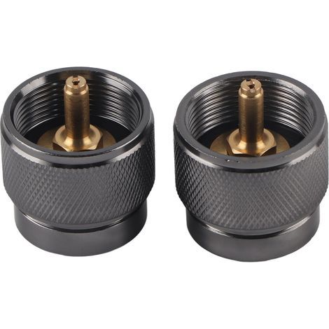 Lot de 2 adaptateurs pour bouteille de gaz cassette, parfaits pour le camping et les pique-niques en plein air. (1/5)