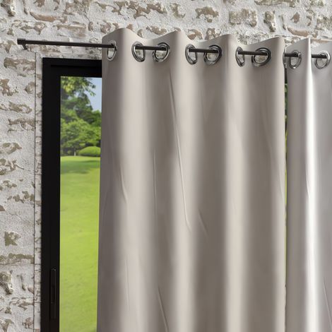 Homemaison – Rideau occultant à œillets 135x250 cm – 100% polyester – Motif uni – 8 œillets ronds en métal pour installation facile