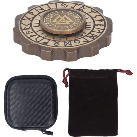Bague rotative en laiton anti-stress pour doigt, forme d'engrenage, jouet de rotation ergonomique pour réduction d'anxiété et TDAH (1/5)