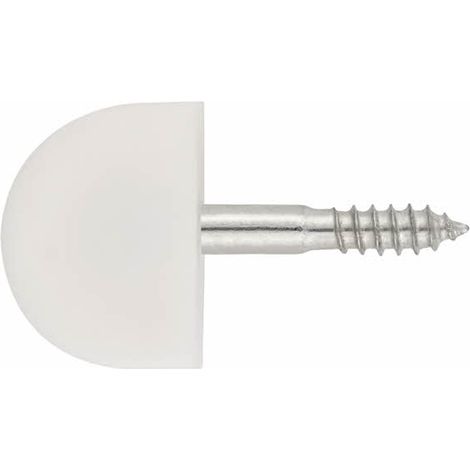 Clavo soporte para vitrina blanco - Nylon Grande - Caja de 200 (1/2)