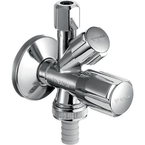 Schell Comfort RV Kombi-Eckventil, ASAG easy, DN 10 G 3/8", Chrom