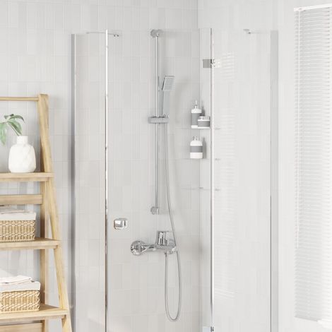 Conjunto de Sistema de Ducha Cromado 100 cm Acero inoxidable