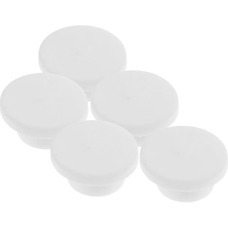 5 bouchons trop-plein - silicone - blanc - pour remplacement (1/5)