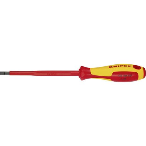 KNIPEX 98 20 55 Giraviti per elettricisti per viti con intaglio impugnatura isolante, in materiale bicomponente, collaudato VDE brunita 232 mm (1/2)
