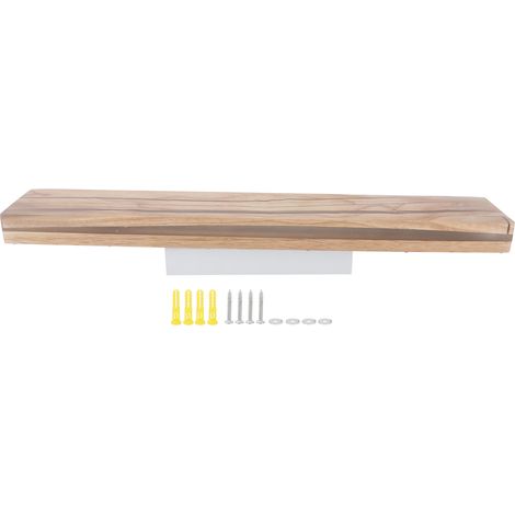 Miroir mural lumineux LED en bois rotatif 7W 110-265V lampe de chevet chambre