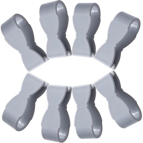 8er-Pack rutschfeste Bettbezug-Clips, ohne Nadeln, für Bettlaken, Mehrzweckbefestigung, grau (1/4)