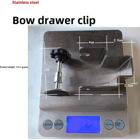 Clip de fixation pour panneau de tiroir, clip auxiliaire de fixation en forme de G, tapis antidérapant pour ne pas rayer la surface du panneau (type d'arc : acier inoxydable) (1/5)