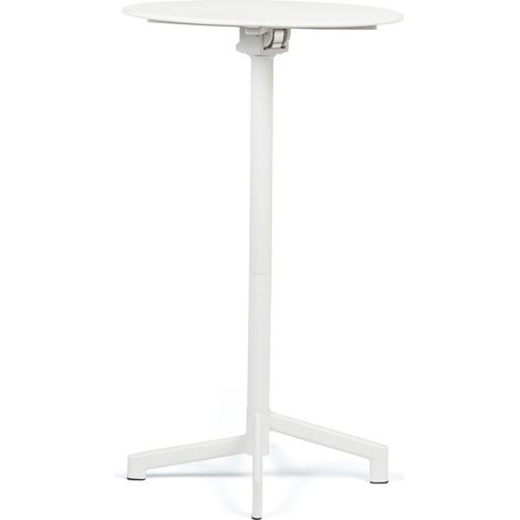 SKLUM Runder Bartisch Ø60 cm klappbar und in 2 Höhen verstellbar aus Stahl Dely Weiss (1/5)