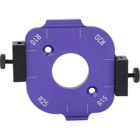 Gabarit de rayon d'angle rond R10 R15 R20 R25, gabarit de routeur en alliage d'aluminium anodisé pour le travail du bois (1/5)