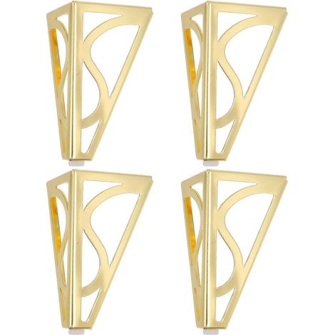 Ensemble de pieds de meubles en acier laminé à froid, style minimaliste, hauteur 15 cm (5,89 pouces), convient pour soutenir les pieds de canapés, coiffeuses, tables, etc., ensemble de 4 pièces. (1/5)
