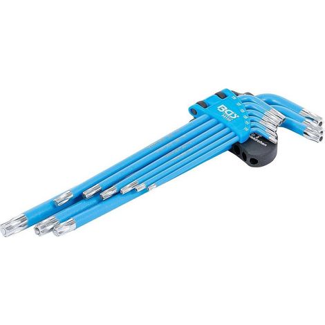 Jeu de Clés Allen Extra Longues 9 pcs - Profil T Torx T10 à T50 - Précision et Confort d Utilisation - D-Work