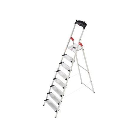 hailo-58817-001-escalera de tijera de aluminio con peldaño ancho xxl easyclix (7 peldaños)