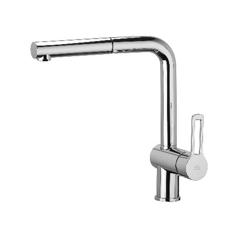 Mezclador de lavabo con ducha extraíble - Línea Ringo, cromo
