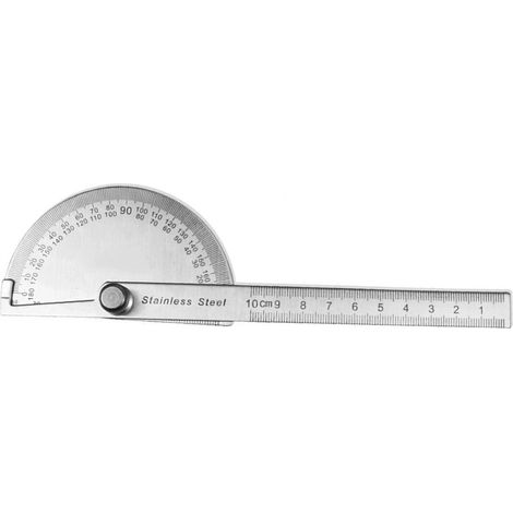 180-Grad-Winkelmesser aus Edelstahl mit verstellbarem Arm für Messungen bei Holzarbeiten (1/5)