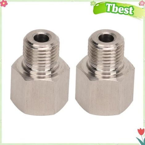 1/8in NPT à M10 X .0 Adaptateur de la Calibre en Acier Inoxydable Pression D' Fleurée Universelle pour les Voitures (1/4)