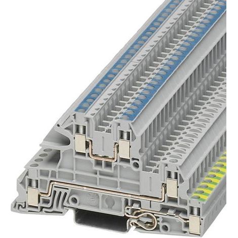 Bloc de jonction pour conducteur de protection d'installation Contenu: 1 pc(s) Phoenix Contact UTI 2 (1/4)