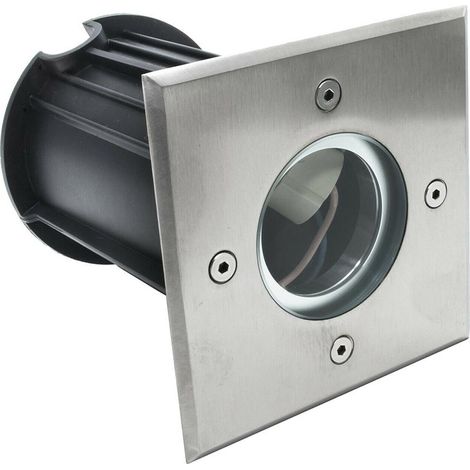 Faretto ad incasso quadrato segnapassi con attacco gu10 luce da pavimento terra per esterno calpestabile segnapasso giardini e vialetti impermeabile IP65 (1/4)