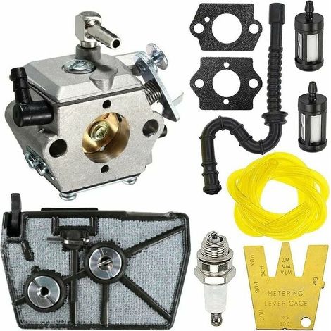 Carburatore di ricambio per motoseghe Stihl 028 028AV 028 Super, sostituisce Walbro WT-16B, per Tillotson HU-40, con guarnizione, filtro aria e filtro carburante. (1/3)