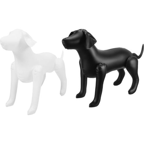 Mannequins de Chiens Gonflables en PVC pour Vêtements d'animaux, Lot de 2 Pièces Finition Soignée et Forme Élégante pour Boutiques d'animaux (1/5)