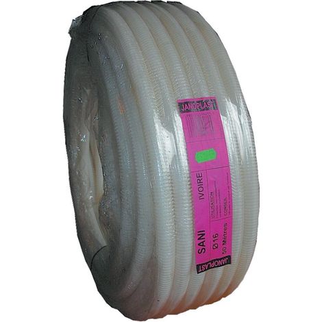 Conduit PVC 13 annelé ICO3 Sanitaire C 100ML protection des conduités sanitaires ELYDAN 100703