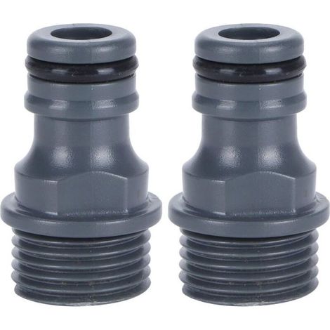 Adaptateur de raccord rapide mâle G1/2 YiChenPlus (2 pièces) pour tuyau d'arrosage Outil d'irrigation (1/4)