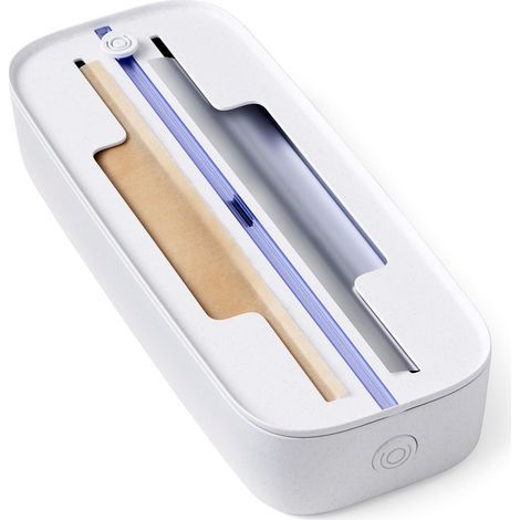 Coupe-film plastique - avec coupe-film de sécurité et étiquettes de rangement pour la cuisine - Blanc - Universel