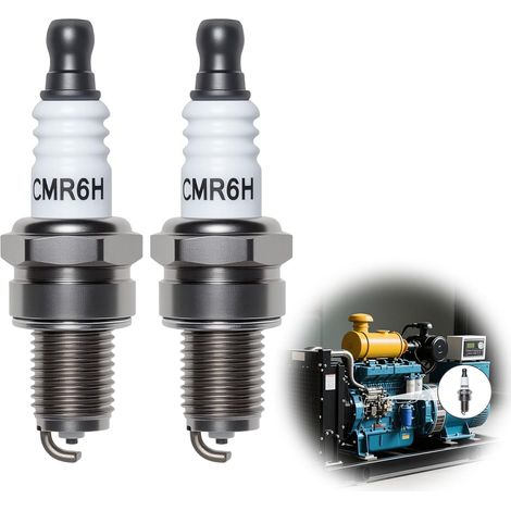 bujías CMR6H, bujías de terminales sólidos para motores de desbrozadoras/cortadoras de césped, reemplazan a CM5H / CMR5H / CMR6H / CMR7H, compatibles con Stihl FS90 FS100 FS110 FS90R FS100R (1/5)