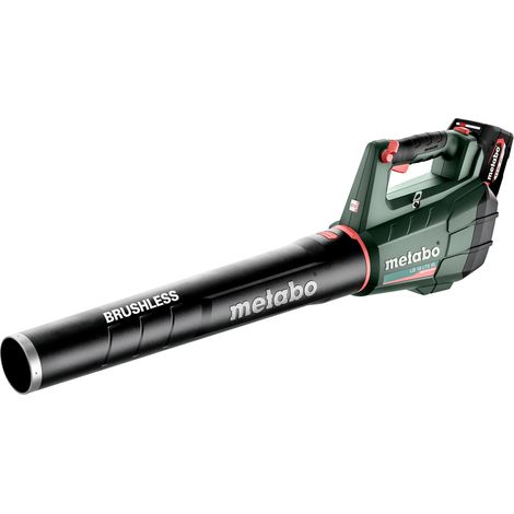 Soffiatore a batteria Metabo LB 18 LTX BL con 2 batterie da 5,2 Ah + caricabatterie ASC 55 in scatola