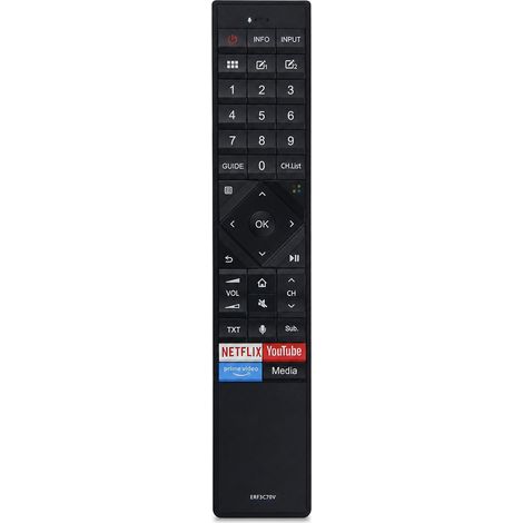 Télécommande TV Compatible avec Hisense et VU ERF3C70V, sans Commande Vocale (1/5)