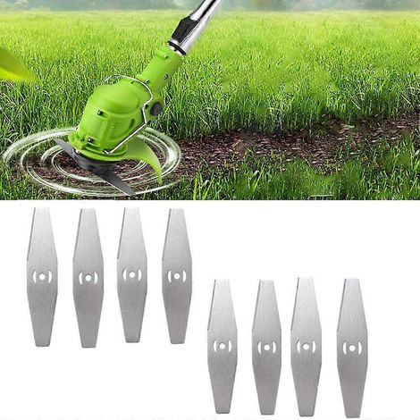 Set mit 8 Zubehörteilen für Akku-Rasentrimmer Ersatzmesser, Metallmesser Rasentrimmer mit Akku (separat erhältlich). Nur Zubehör.